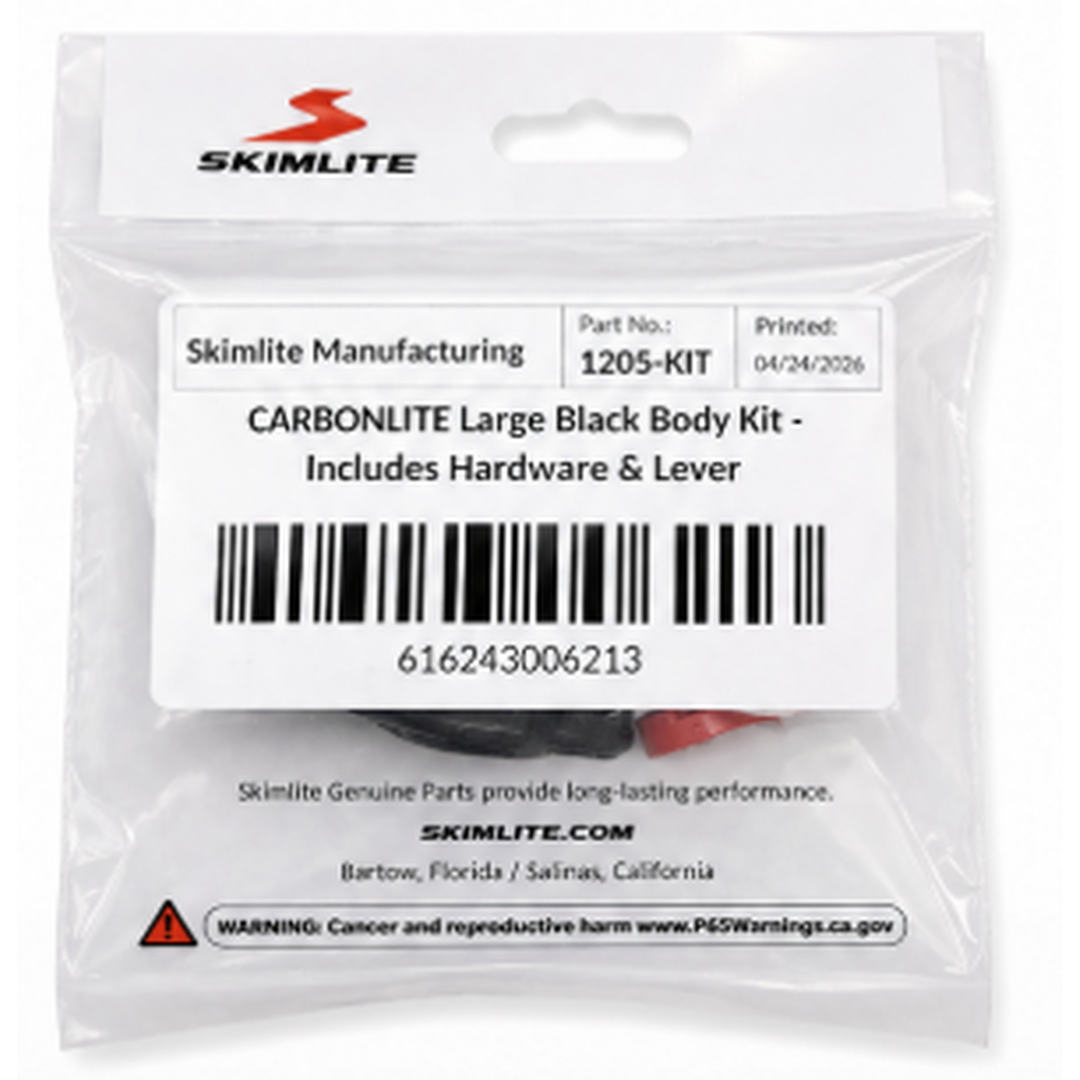 CARBONLITE Large Black Body Kit for Carbon Fiber Telescoping Pool Poles - Includes Hardware & Lever