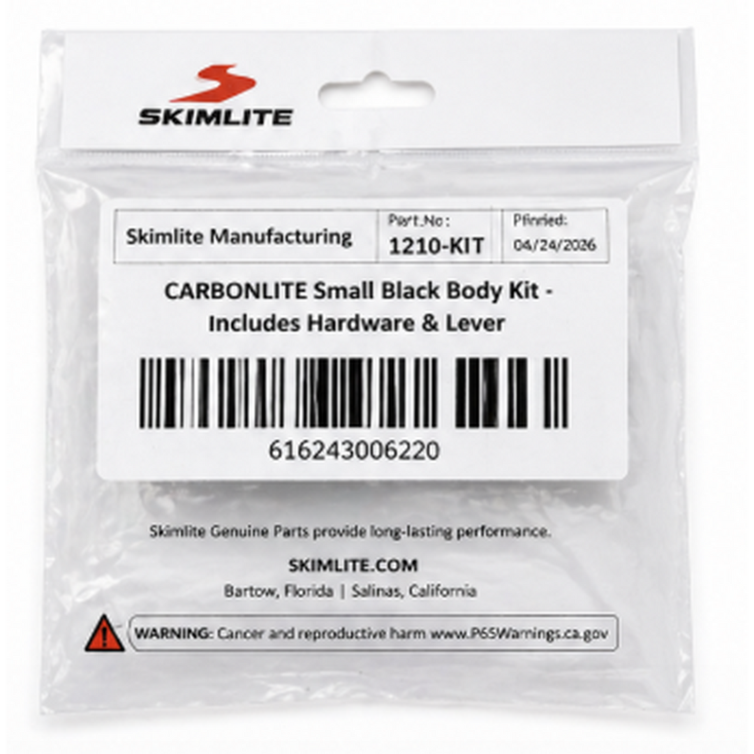 CARBONLITE Small Black Body Kit for Carbon Fiber Telescoping Pool Poles - Includes Hardware & Lever