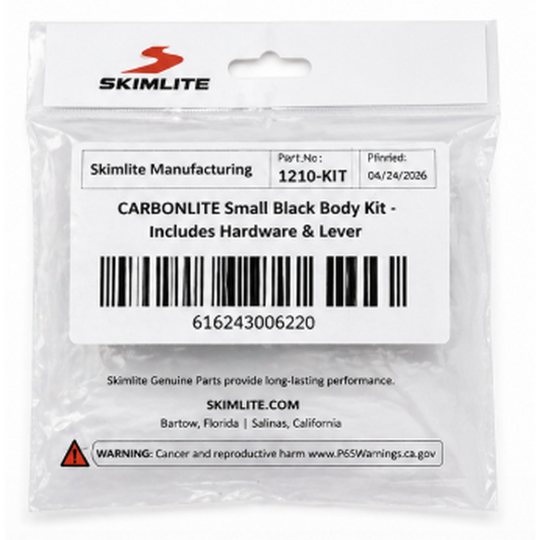 CARBONLITE Small Black Body Kit for Carbon Fiber Telescoping Pool Poles - Includes Hardware & Lever