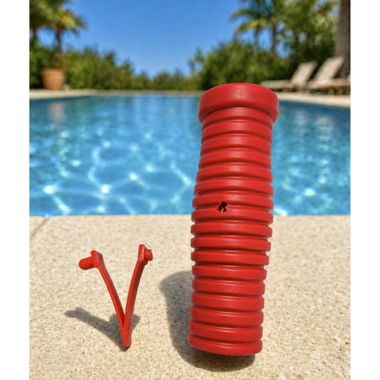 CARBONLITE Small Red Handgrip for 3-Piece Telescoping Carbon Fiber Pool Poles