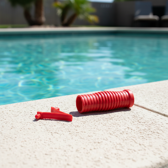 CARBONLITE Large Red Handgrip for 2-Piece Telescoping Carbon Fiber Pool Poles