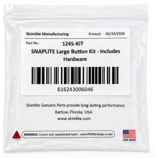 SnapLite-SnapPro Large Button Kit for Aluminum Telescoping Pool Poles - Includes Hardware