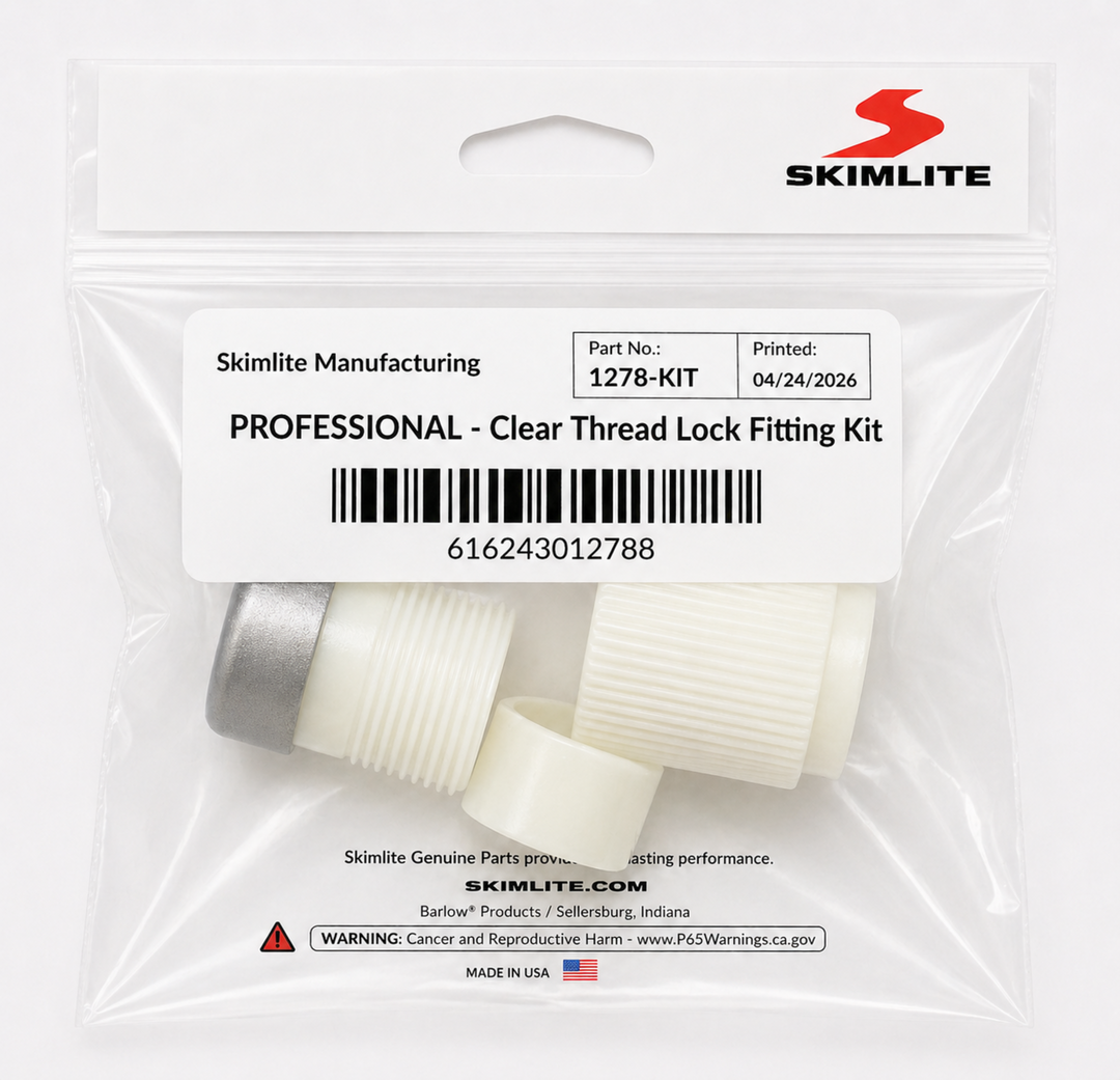 Clear Professional Series Nylon Outside Thread Lock Kit for Aluminum Telescoping Pool Poles