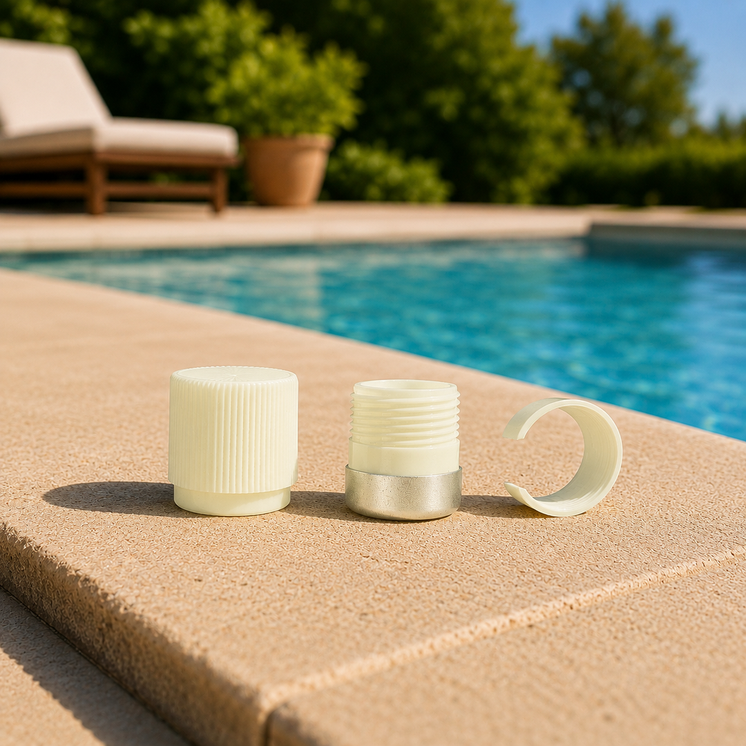 Clear Professional Series Nylon Outside Thread Lock Kit for Aluminum Telescoping Pool Poles