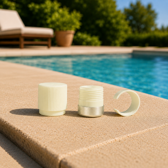 Clear Professional Series Nylon Outside Thread Lock Kit for Aluminum Telescoping Pool Poles