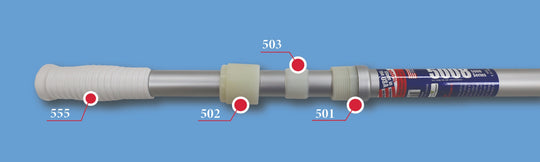 Clear Professional Series Nylon Outside Thread Lock Kit for Aluminum Telescoping Pool Poles