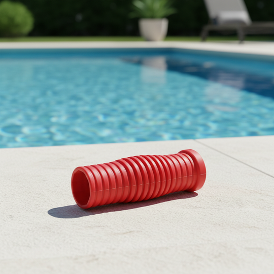 Skimlite Large 1.125 Inch Red Decagon Hand Grip for Aluminum & Carbon Fiber Telescoping Pool Poles