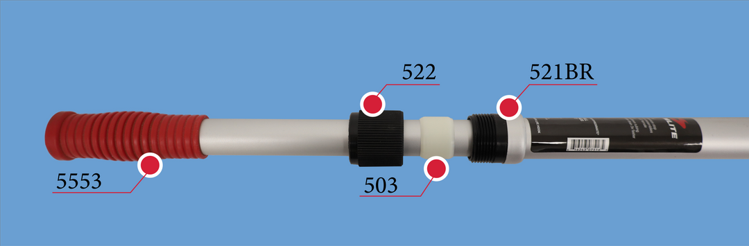 Black Professional Series Nylon Outside Thread Lock Kit for Aluminum Telescoping Pool Poles