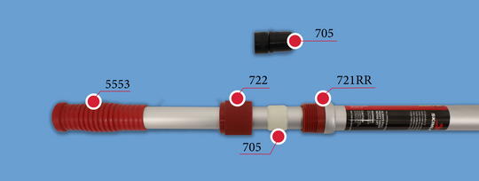 PROMAX Red Thread Lock Fitting Kit for Aluminum Telescoping Pool Poles