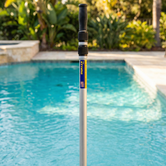 Dually 17.5' Commercial Grade Telescopic Pool Pole - Dual Outside Thread & Internal Cam Locks