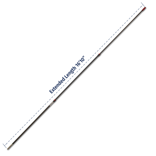 CarbonLite 3-Piece 17' Pool Pole with Lever Lock - 100% Carbon Fiber Tube!