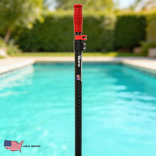 CarbonLite 2-Piece 14' Pool Pole with Lever Lock - 100% Carbon Fiber Tube!