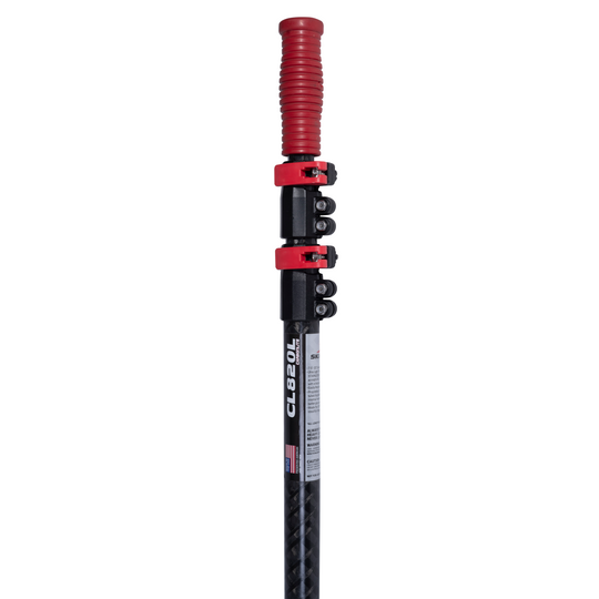 Carbonlite 3 Piece 21' Pool Pole with Lever Lock - 100% Carbon Fiber Tube!