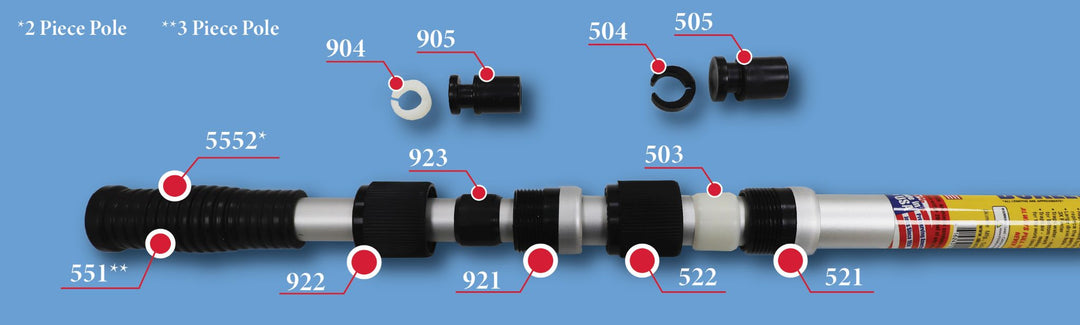 Large Professional Series Internal Cam Kit for Aluminum Telescoping Pool Poles
