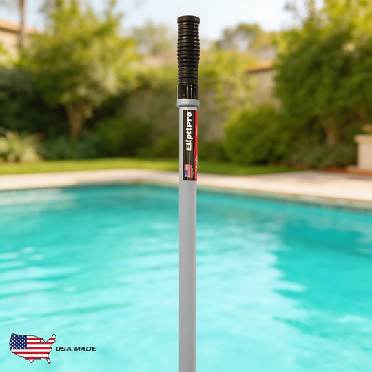 EliptiPro 15' Telescoping Pool Pole - Locks with a Twist, with no Parts to Break - Clean like a Pro!