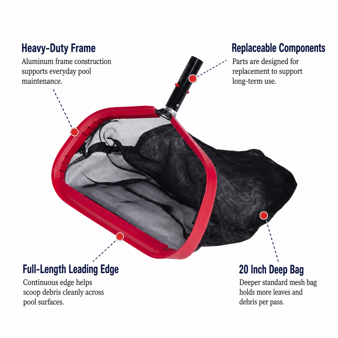 Spartan 17.5" Heavy Duty Leaf Rake With 20" Deep Standard Mesh Bag