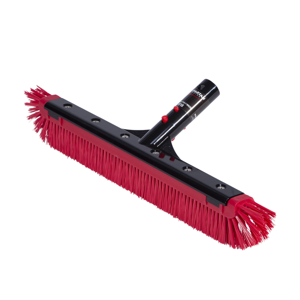 Spartan 18" Pro Grade All Purpose Poly Curved Pool Wall Brush -NEW MODEL