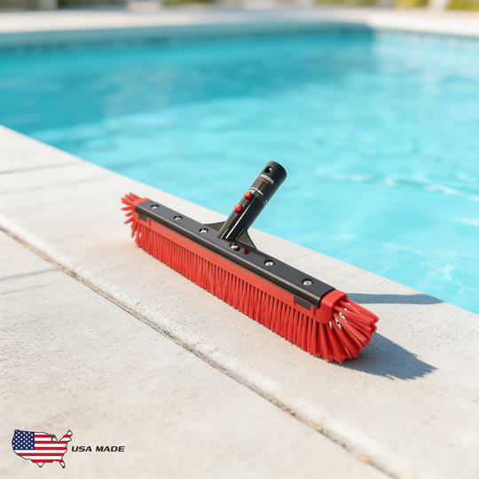Spartan 18" Pro Grade All Purpose Poly Curved Pool Wall Brush -NEW MODEL