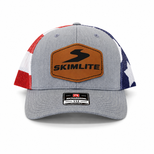 SKIMLITE - USA Richardson 112PM Trucker Hat with Leatherette Patch