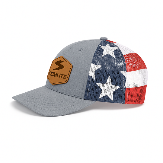 SKIMLITE - USA Richardson 112PM Trucker Hat with Leatherette Patch