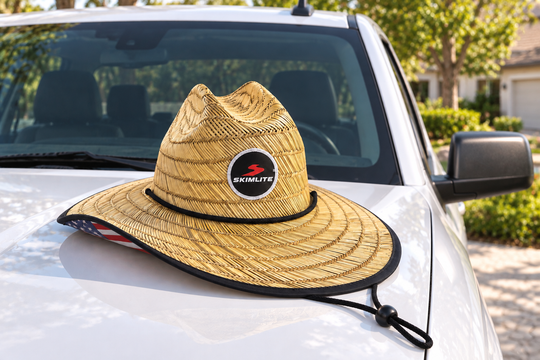 Skimlite American Flag Straw Hat