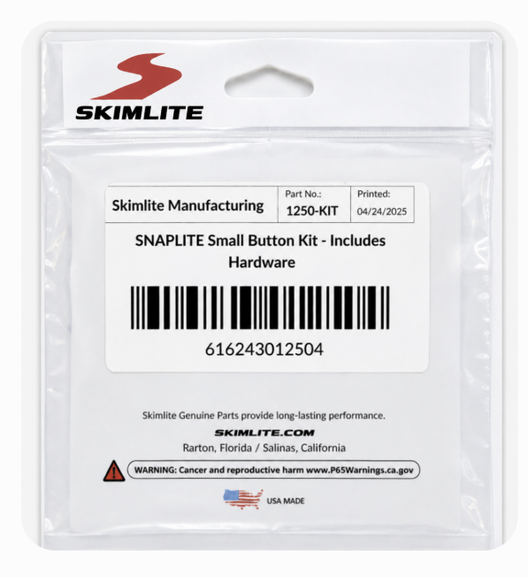 SnapLite-SnapPro Small Button Kit for Aluminum Telescoping Pool Poles - Includes Hardware