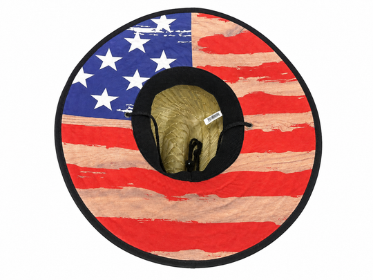Skimlite American Flag Straw Hat